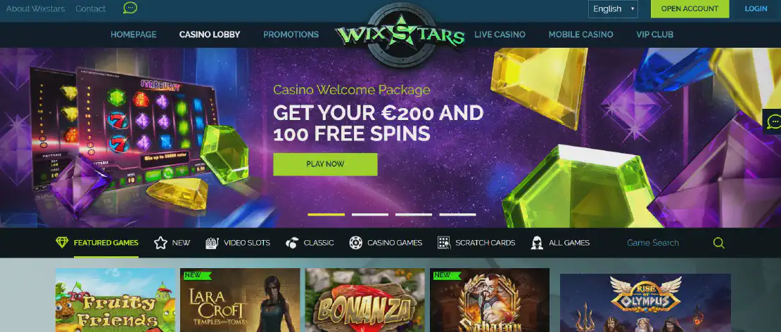 Wixstars casino site