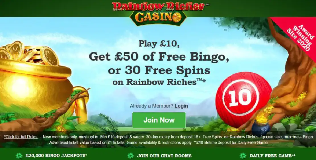 Rainbow riches bonus