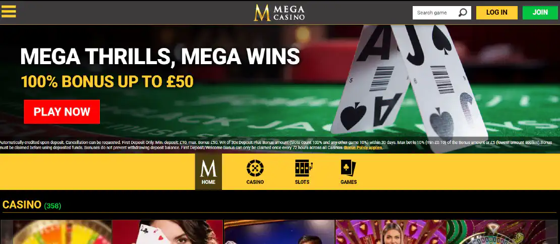 Mega Casino site