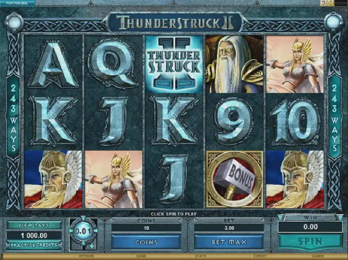 Thunderstruck 2 slot free spins